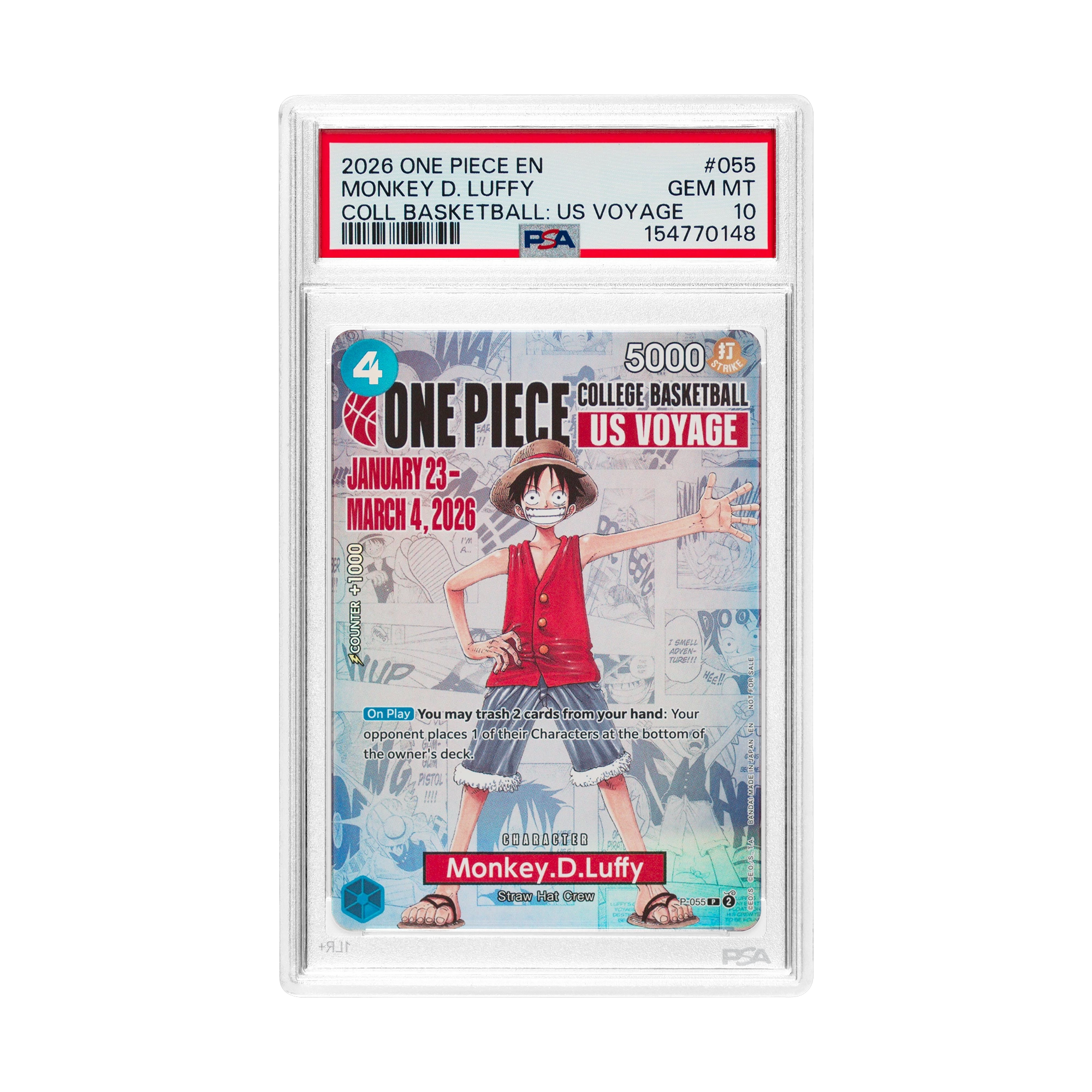 MONKEY D. LUFFY 2026 PROMO COLLEGE BASKETBALL: US VOYAGE #P-055