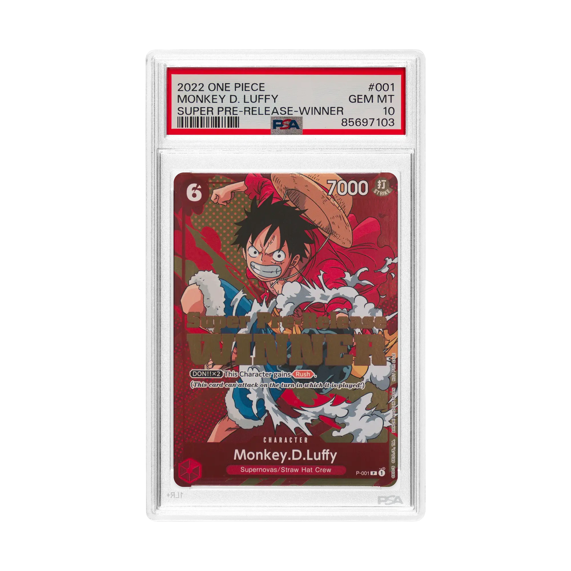 MONKEY D. LUFFY 2022 SUPER PRE-RELEASE-WINNER PROMO #001