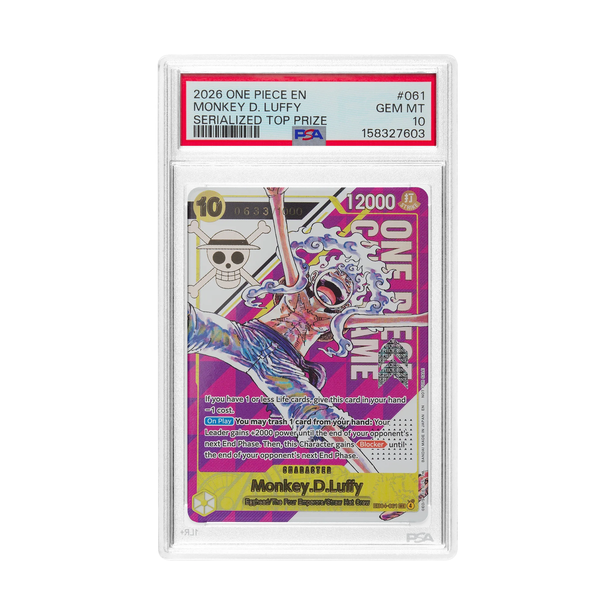 MONKEY D. LUFFY 2026 SERIALIZED TOP PRIZE PROMO #061